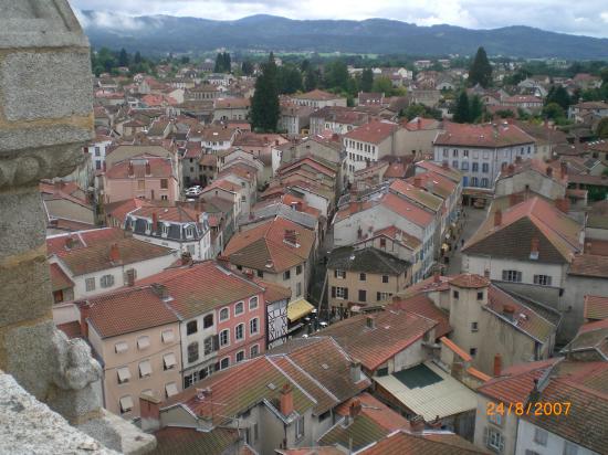 vue d'Ambert au sommet de l'Eglise