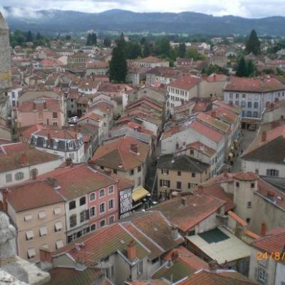 vue d'Ambert au sommet de l'Eglise